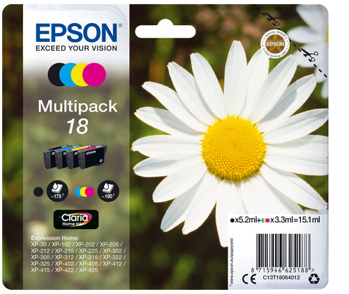 Epson Daisy Multipack 4-colours 18 Claria Home Ink Epson Daisy Multipack 4-colours 18 Claria Home Ink